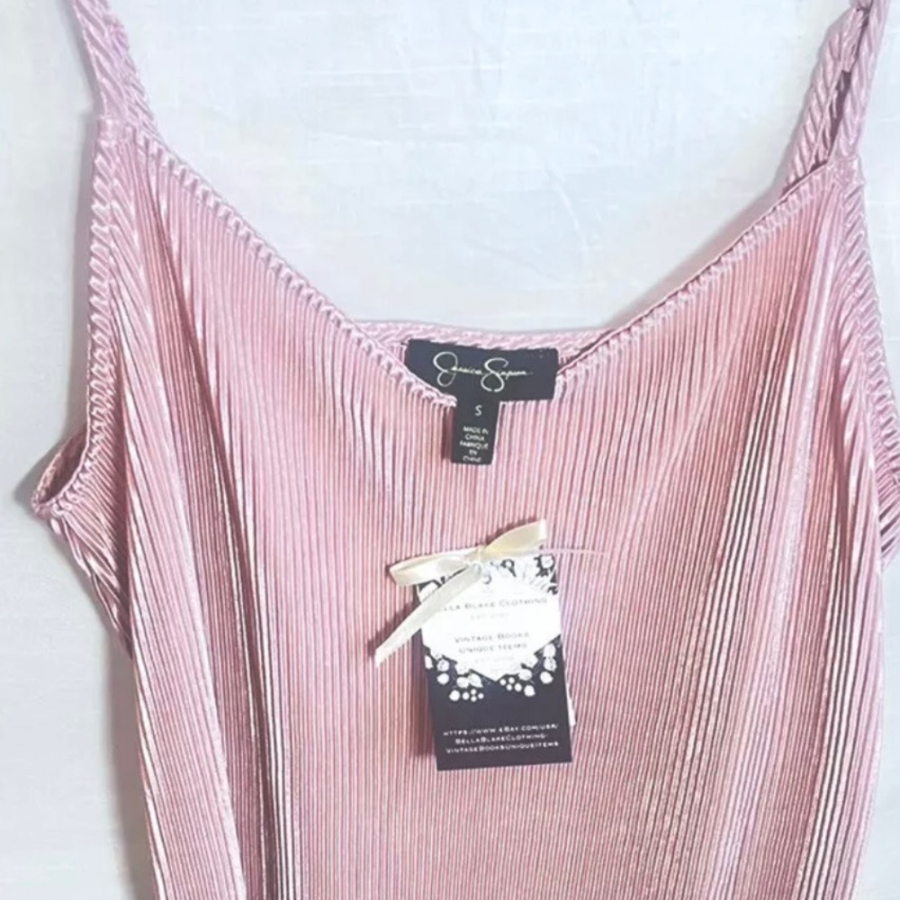 Jessica Simpson Betty Cami Top S Juniors Peach Beige NWT $39.50